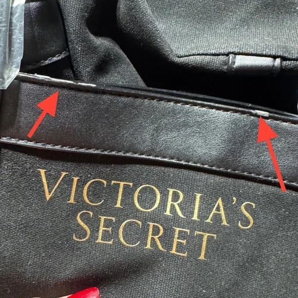 Victoria's Secret Black‎ Canvas Tote Bag Large – NWT - Picture 13 of 13